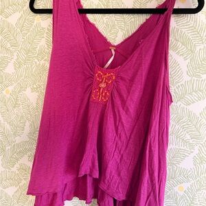 Free People Magenta Tank Top